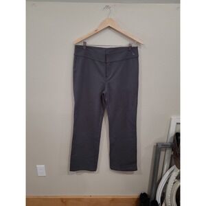 Eddie Bauer Women SZ 10 Grey Ponte Knit PANT stretchstraight leg work casual